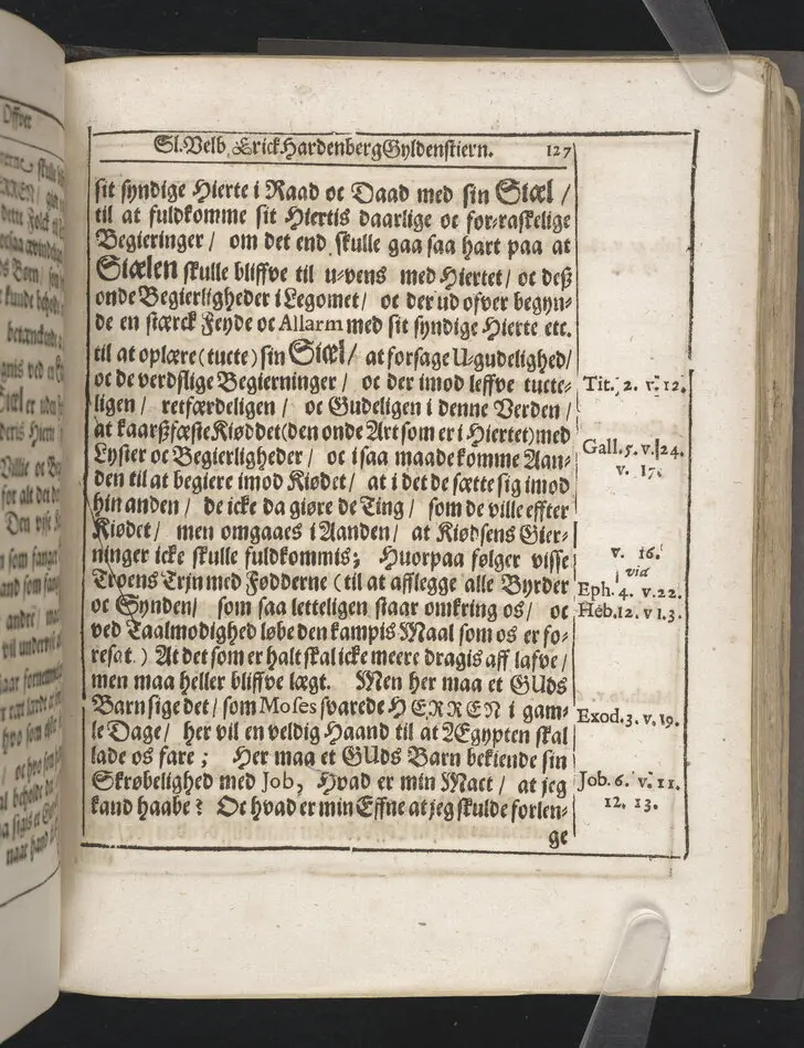 Guds börns stora bitterhed i denne jordiske fred... Da den erlig oc velbiurdig mand, Erick Hardenberg Gyldenstiern. Herre til Svanholm oc Karssholm... udi vor Frue Kircke udi Ydsted bleff bestädiget den 23 Januarij anno 1666. Oc forklaret aff Hans Hanssøn Resener... Tryckt i Malmø, aff Vitus Haberegger, aar 1667.