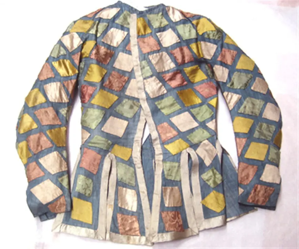 Tröja till harlekinadräkt, troligen buren av Ulrika Eleonora vid en av hovets maskerader, 1656-1693.