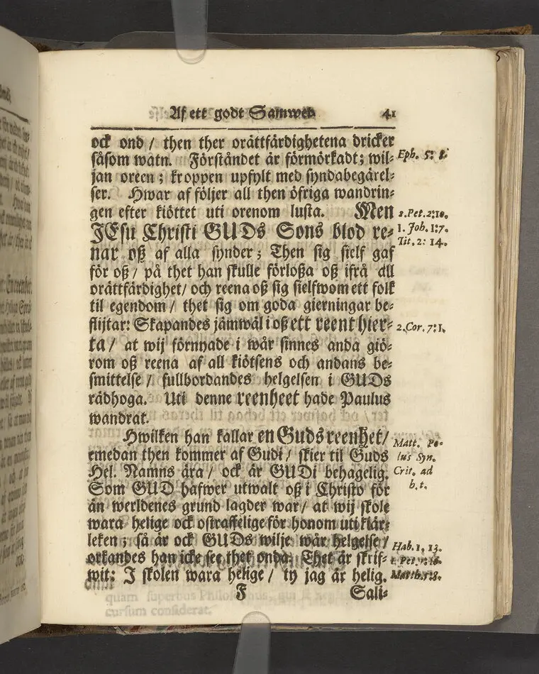 Gloriatio christiana, det är, en christelig berömelse af ett godt samwet. Hwilken den helige apostelen hafwer föreskrifwit; fordom kongl. may:ts tro-tienare ock Norkiöpings stads politie-borgmästare ... Carl Johansson altid älskat; och wid des jorde-färd uti en folckrijk församling den 23 febr. år 1708. allom christnom til efterdöme lemnat Petrus Asp ... Stockholm, tryckt, uti kongl. boktryckerie hos Joh. H. Werner, 1709.