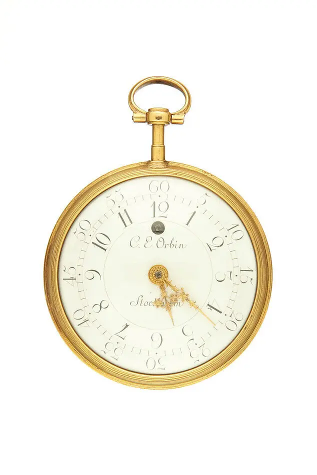 Bild på Fickur, signerat C. E. Orbin, Stockholm ca 1780.