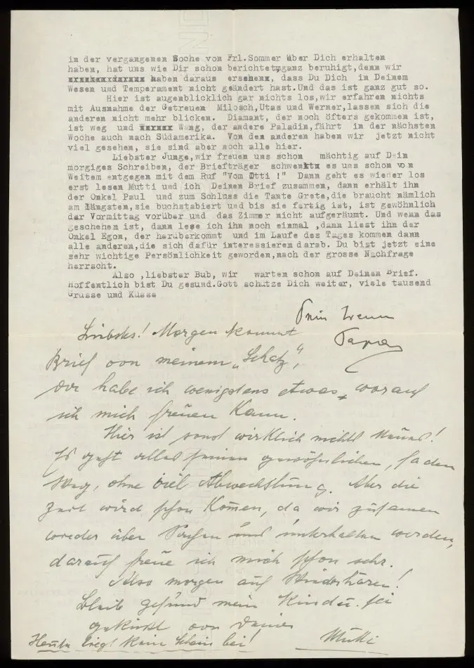 Brev från Elise och Josef Ullmann 1939-03-10