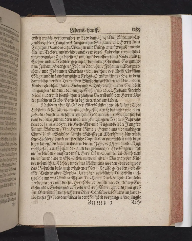 Frommer und getreuer Knechte Gottes seliger Todt/ sanffte Rast und herrlicher Lohn/ Bey Christlicher Leich-Bestatung Herr Johann Georg  Nicolai, weitberühmten Jcti, und Churfl. durchl. zu Sachsen ältesten Ober-consistorial- wie auch zu den Jülich- und Clevischen Successions-Sachen wohlbestellten Raths/ sel. am 25. Septemb. 1690. In der Kirchen zu St. Sophien aus Apoc. XIV, 13. erkläret.