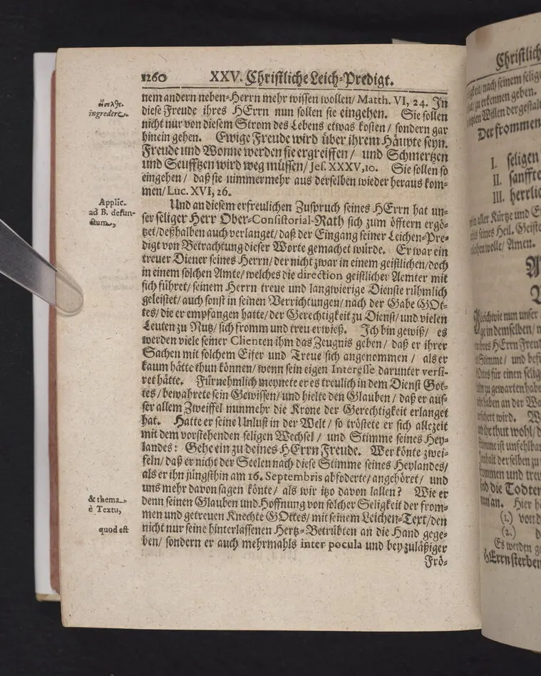Frommer und getreuer Knechte Gottes seliger Todt/ sanffte Rast und herrlicher Lohn/ Bey Christlicher Leich-Bestatung Herr Johann Georg  Nicolai, weitberühmten Jcti, und Churfl. durchl. zu Sachsen ältesten Ober-consistorial- wie auch zu den Jülich- und Clevischen Successions-Sachen wohlbestellten Raths/ sel. am 25. Septemb. 1690. In der Kirchen zu St. Sophien aus Apoc. XIV, 13. erkläret.