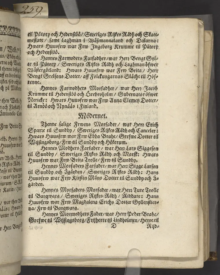 Lijkpredikan, öfwer then ädle och welborne frwen, Frw Maria Eleonora Soop, frw til Lais, Ekeby och Linde ... vthi Käreboos socknekyrckia, then 13. Septemb. åhr 1652. Hållen ther sammastädes aff Olavo Laurelio ... Tryckt vthi Wästeråås aff Euchario Lauringer, anno mDCLII.