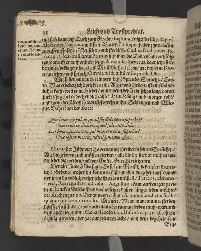 Ein Klagrede, über dem seligen und christlichen Abschied ... desz ... Herrn Wilhelens, Landgraffen zu Hessen, Graffen zu Catzenelnbogen ... anno 1592 ... Gehalten den 10. septembris in der Newenstatt zu Cassel, durch Johannem Strackium ... Gedruckt zu Marpurg, durch Paulum Egenolff, im Jahr, MDXCIII.