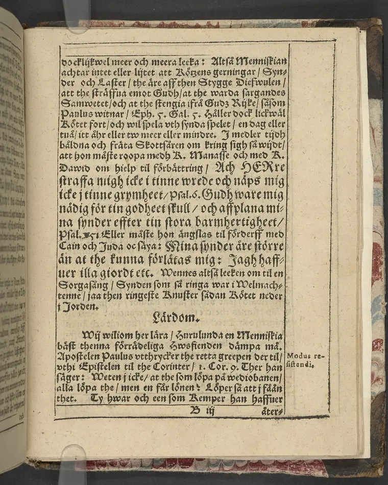 Een christelig lijkpredikning om the andelige fiender, med hwilka alla gudfruchtiga menniskior strijda måste ... Hwilken tå ... frw Maria Eliszabeth, Sweriges ... konunga dotter ... fördes til sin hwilokammar i Linckep[~]ing. Hållin är på thet fursteliga hwset Bråborg, then 18. januarij, åhr 1619. Aff Petro Jonæ Biugg ... Tryckt i Stockholm aff Oluff Oluffson. Anno 1620.