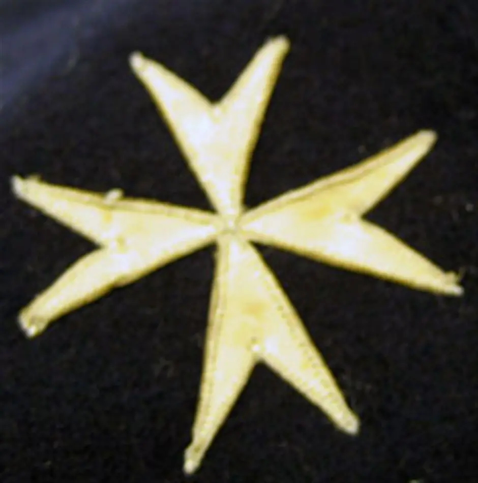 Johanniterordens bröstkors till uniform buren av Gustav IV Adolf på revolutionsdagen den 13 mars 1809.