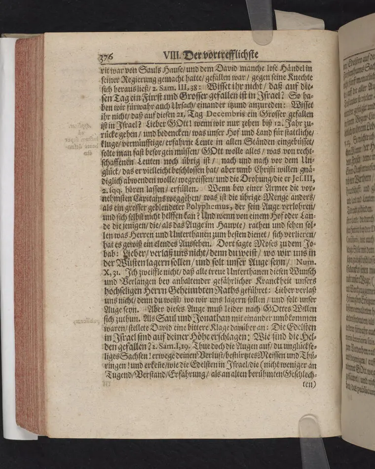 Der Vortrefflichste Christen-Adel/ In einer Christlichen Leichen-Predigt/ Tages vorher/ ehe Des ... Herrn Friedrichs von Werthern ... Der Röm. Käyserl. Maj. und des Heil. Röm. Reichs Erb-Cammer-Thürhüters .. Am 21. Decembr. 1686. Selig-verblichener Leichnam von Dreßden aus nacher Cölleda ... zu seinem Erb-Begräbnüß gebracht zu werden/ abgeführet worden.