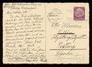 Vykort från Grete Kollmann och Elise Ullmann (född Kollmann) 1939-12-18