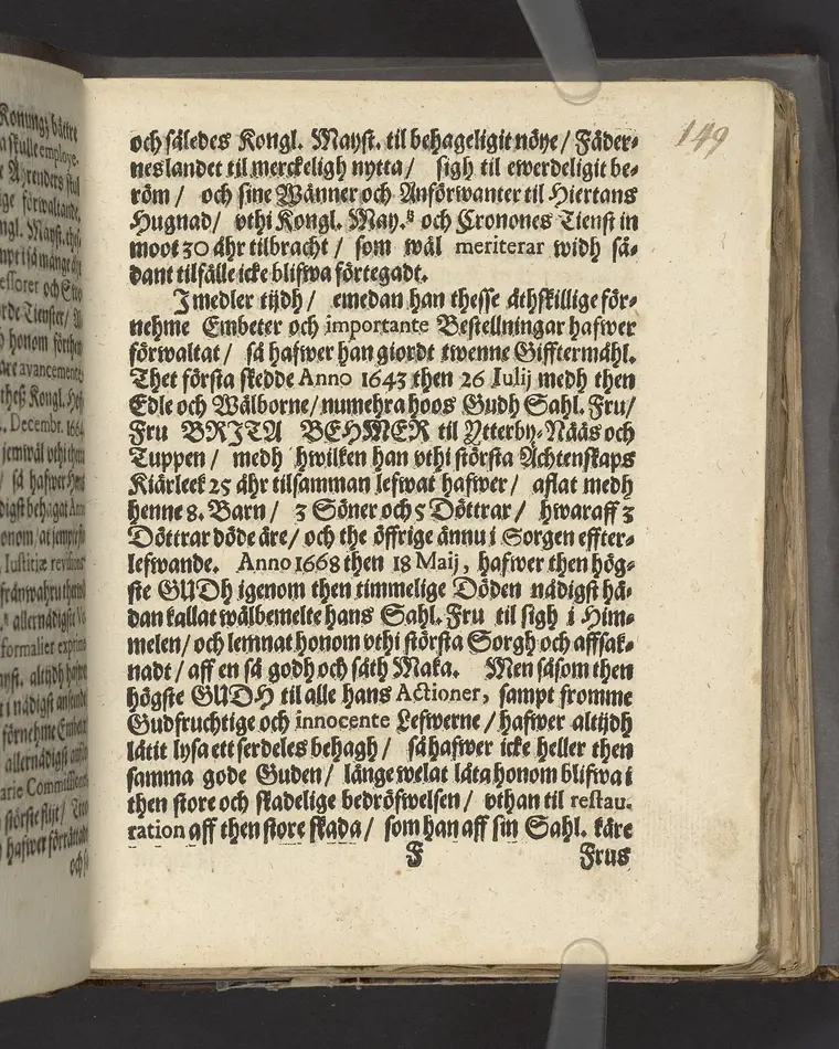 Dulce-amarum mortis ... öfwer ... Hr. Daniel Behmer, til Ytterby-Nääs och Tuppen... i Stockholm och Riddareholms-kyrckia den 14. august. an. 1670... förklarat aff Nicolao Rudbeckio... Tryckt i Stockholm hoos Ignatium Meruer, åhr 1670.