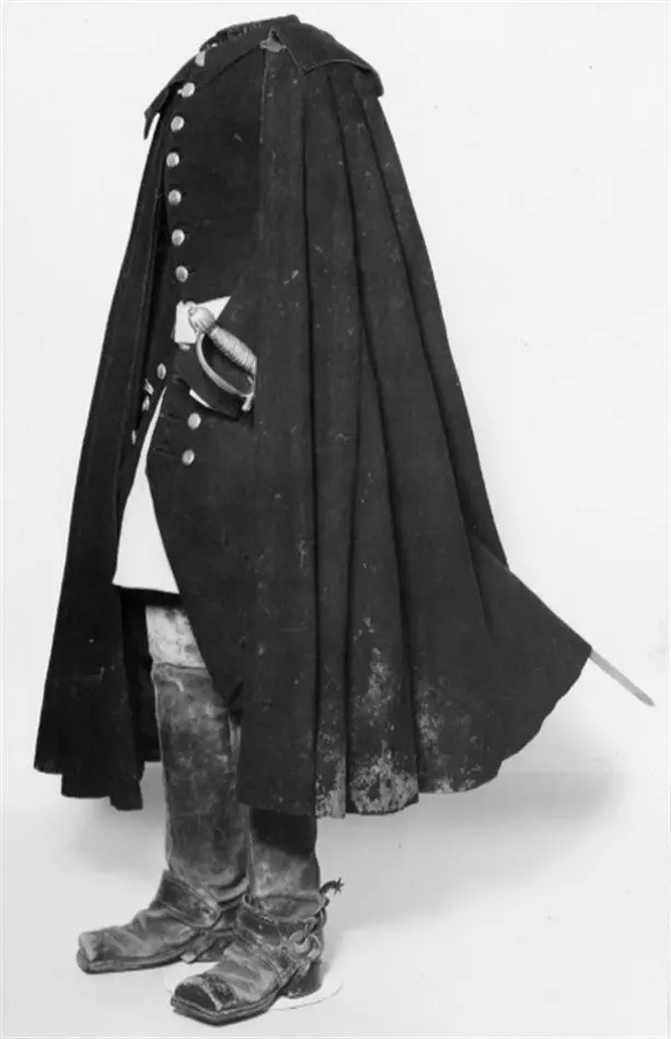 Höger kragstövel buren av Karl XII vid Fredrikshald den 30 november 1718.