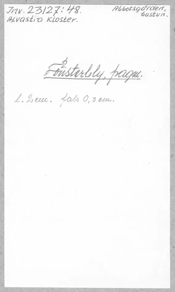 Bild på Fönsterbly, Fragment
