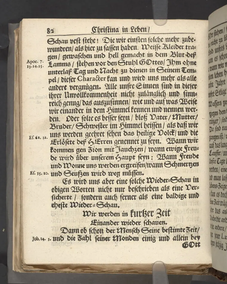 Christina in Leben/ Christina in Tod! Das ist Frühe doch lieb-volle Segen-Letze/ trauer-benehmende Trost-Letz/ und hoffnungs-volle Glaubens-Letze/ der weyland wohl-ehrbarn und gross-ehren tugendreichen Frauen Fr. Christina Grönin, gebornen Scharen-Bergin, desz wohl-ehren-vesten, grosz-achtbaren auch wohl-fürnehmen Herren Werner Gröns/ vornehmen Kauf-und Handels-Herren in hiesiger Königl. Residenz-Stadt Stockholm Herz-geschätzen Ehe-Gattin/ als deren verblichener Leichnam den 8 Maj-Monats, laufenden 1698-sten Heil-Jahrs, in Maria Magdalena Kyrch bey so wohl hoher/ als sonst ungemeiner Versamlung/ zur sanfften Erden-Ruh gebracht wurde/ zu inniger Trost-fasung vorgestellet von Johann Jacob Leibniz/ der h. Schrifft D. der löbl. Teutsschen Gemeine Past. und Consist. Assess. Stockholm/ Gedrucht bey Henrich Keysern/ J.K.Maejest: und der Acad. in Ups. Buchdrucker