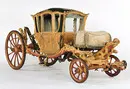 Vagnsmodell, berlinare i rokoko byggd som galavagn, 1750-1760-tal.