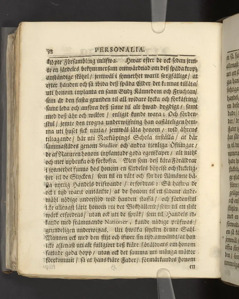 Gloriatio christiana, det är, en christelig berömelse af ett godt samwet. Hwilken den helige apostelen hafwer föreskrifwit; fordom kongl. may:ts tro-tienare ock Norkiöpings stads politie-borgmästare ... Carl Johansson altid älskat; och wid des jorde-färd uti en folckrijk församling den 23 febr. år 1708. allom christnom til efterdöme lemnat Petrus Asp ... Stockholm, tryckt, uti kongl. boktryckerie hos Joh. H. Werner, 1709.