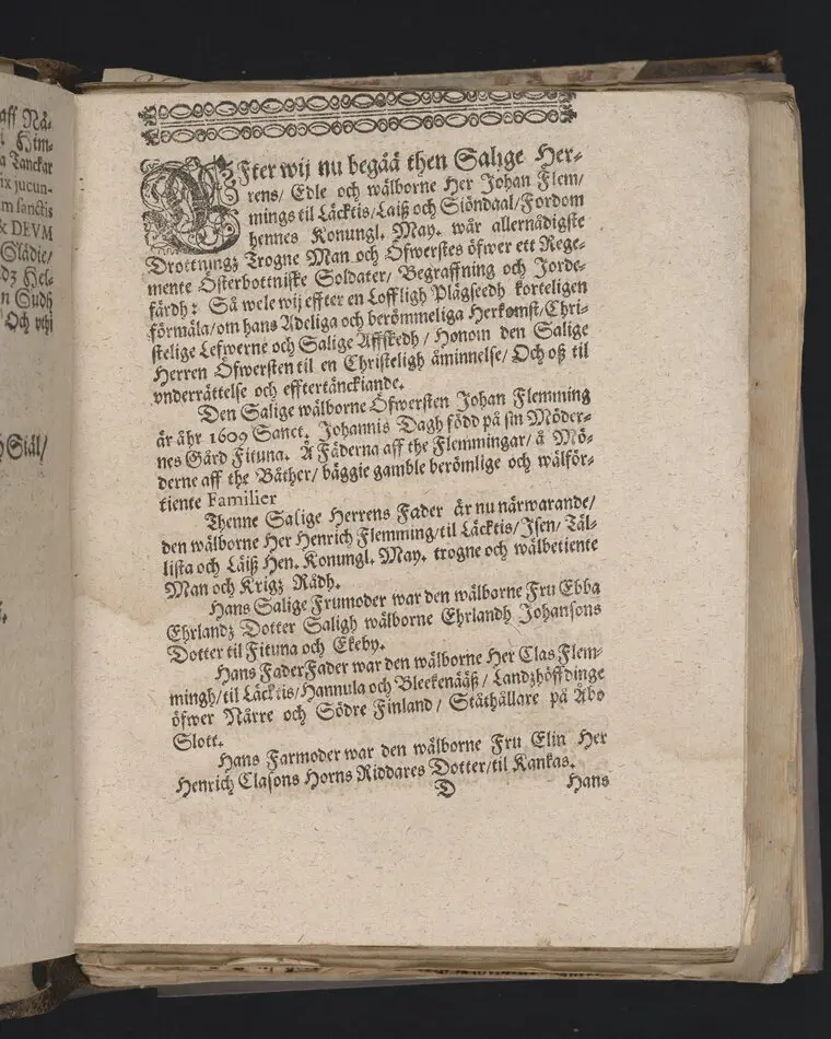 Lijkpredikan, tå ... then edle och wälborne herre, H. Johan Flemming til Lechtisz, Laijsz och Siöndaal, etc. effter ett christeligit affsteed ifrån thenna werlden den 29 Junij åhr 1646. medh waanligh, ädeligh procesz, vthi sitt, aff sigh sielfwo i wälmachtene tilberedda graffställe i Stockholm på Östermalmen vthi S. Jacobs kyrckio den 14. Julij på samma åhr,, [sic!] nedersatt bleff, hållen aff ... Stephano Gallio ..