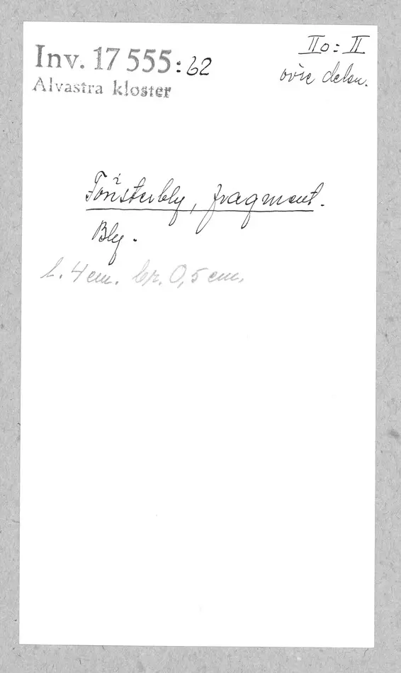 Bild på Fönsterbly, Fragment