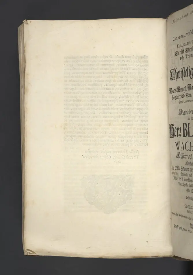 Justa parentalia piis manibus...Caroli Casparis Wrede,...oratione funebri potridie exsequiarum d.4. Cal. Dec. Anni 1701 in Acad. Usal. aud. Gust. maj. exhibita a Johanne Arnido Belmanno.