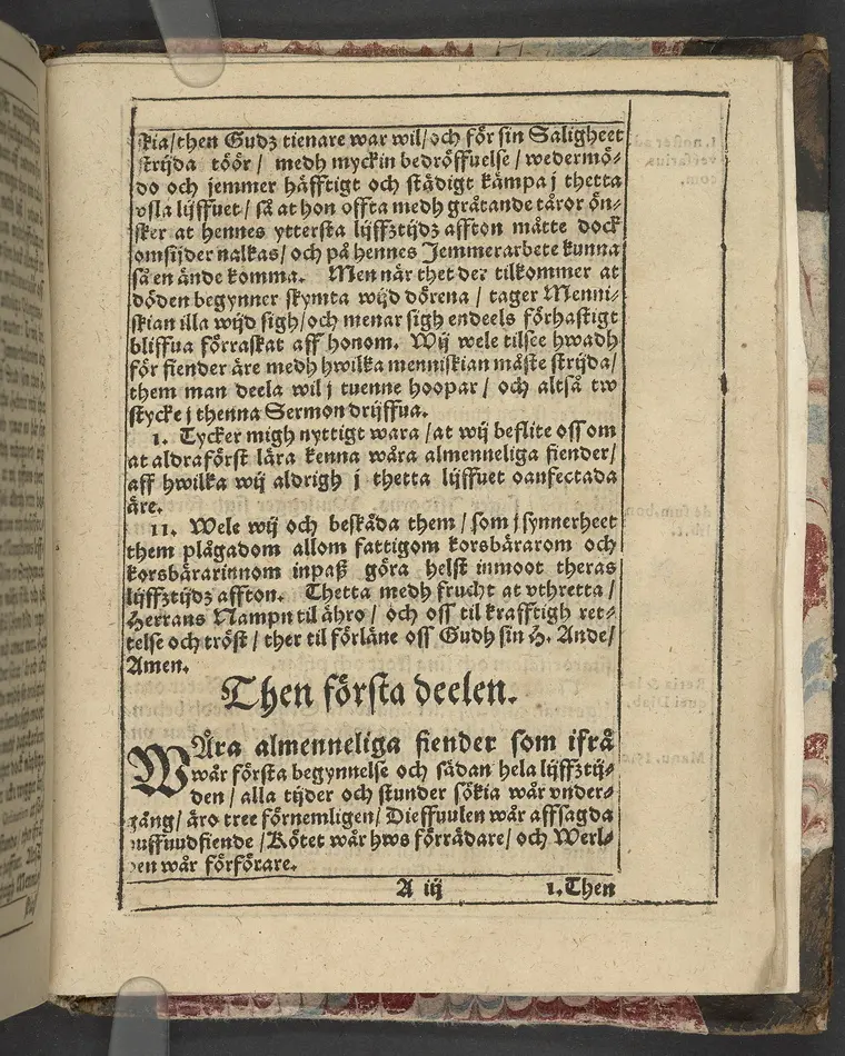 Een christelig lijkpredikning om the andelige fiender, med hwilka alla gudfruchtiga menniskior strijda måste ... Hwilken tå ... frw Maria Eliszabeth, Sweriges ... konunga dotter ... fördes til sin hwilokammar i Linckep[~]ing. Hållin är på thet fursteliga hwset Bråborg, then 18. januarij, åhr 1619. Aff Petro Jonæ Biugg ... Tryckt i Stockholm aff Oluff Oluffson. Anno 1620.