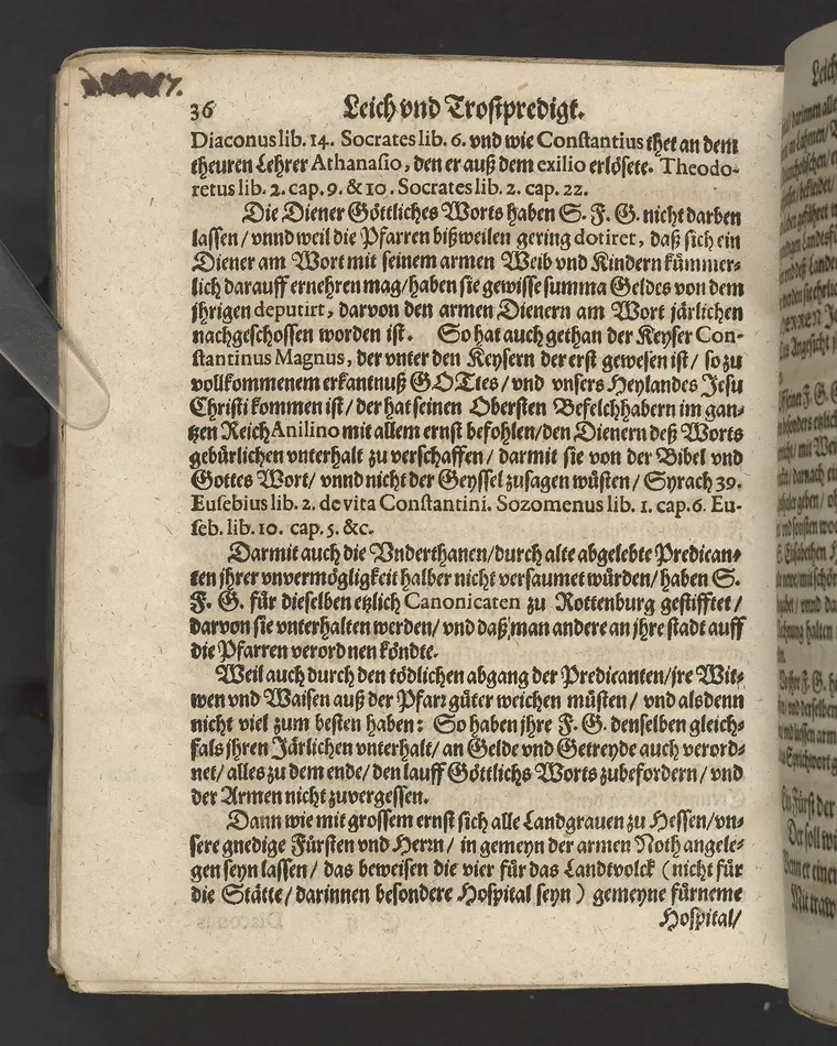 Ein Klagrede, über dem seligen und christlichen Abschied ... desz ... Herrn Wilhelens, Landgraffen zu Hessen, Graffen zu Catzenelnbogen ... anno 1592 ... Gehalten den 10. septembris in der Newenstatt zu Cassel, durch Johannem Strackium ... Gedruckt zu Marpurg, durch Paulum Egenolff, im Jahr, MDXCIII.