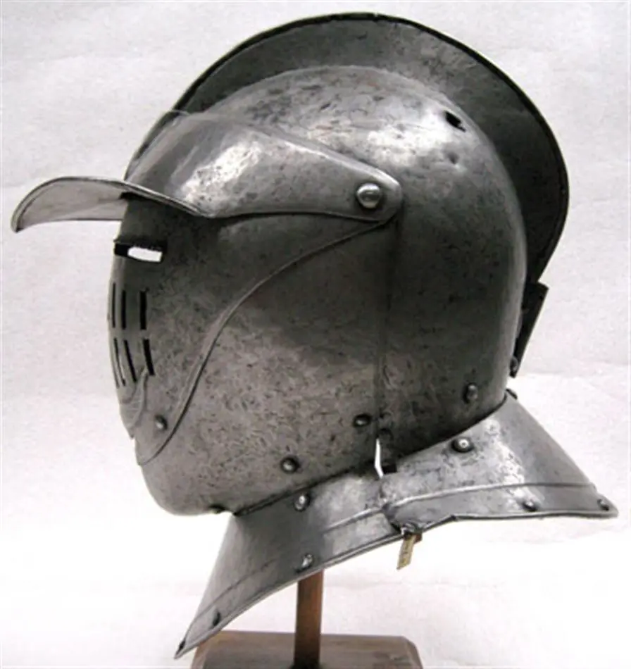 Hjälm, burgonet med mustasch, 1600-tal
