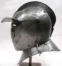 Hjälm, burgonet med mustasch, 1600-tal