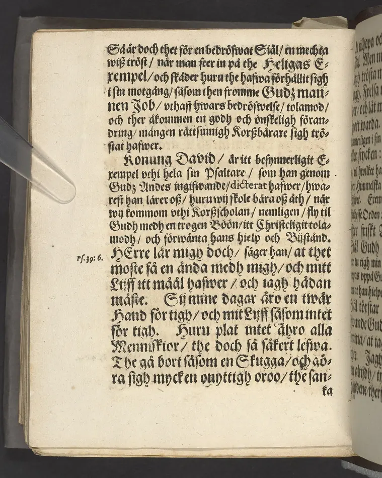 En Christeligh Lijkpredikan öfwer then ädle och högwälborne jungfru, I. Ebba Catharina Bonde, bohren frijherre Dotter till Laihela, jungfru till Bordsjö, Impseholm och Springestadh. Tå hennes salige lekamen, medh tilbörligh ehre- och lijk process bleff nedersatt i sin sahl. herrfaders graff och hwijlokammar vthi Kährbo sockne kyrcklia 27. julij, 1663. Hållen ther sammastädes aff D. Oluff Laurelio ..