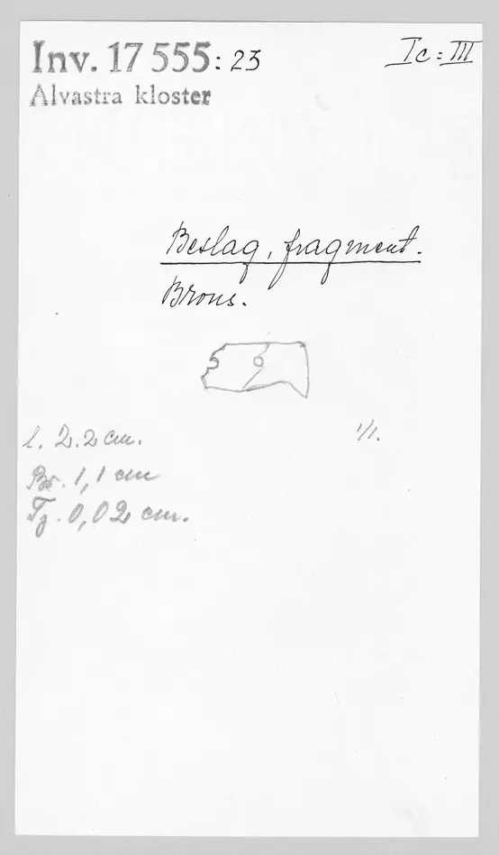 Bild på Beslag, Fragment