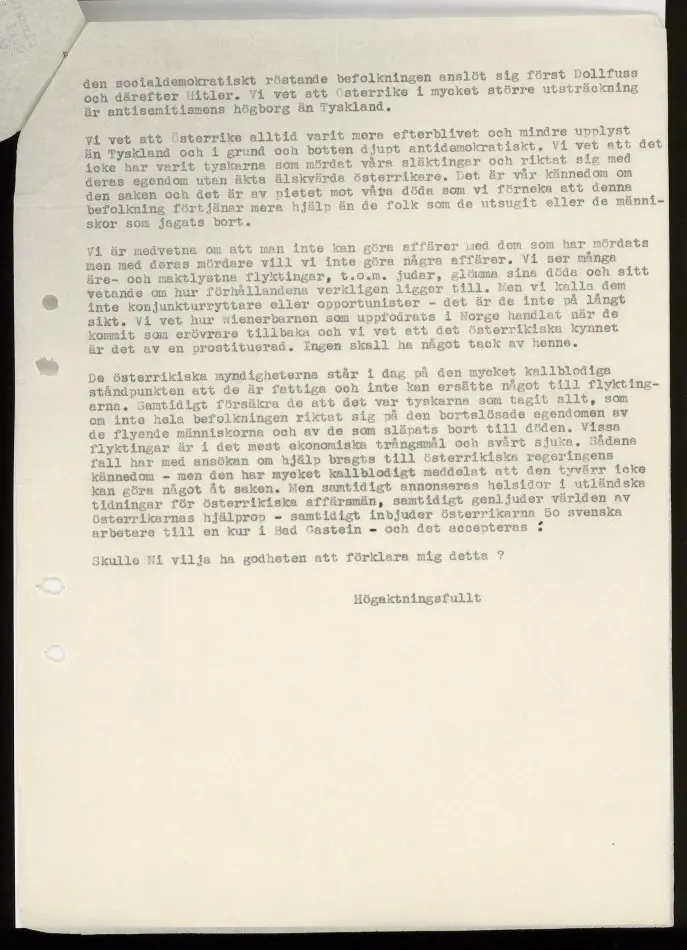 Brev från Otto Ullman 1948-04-22