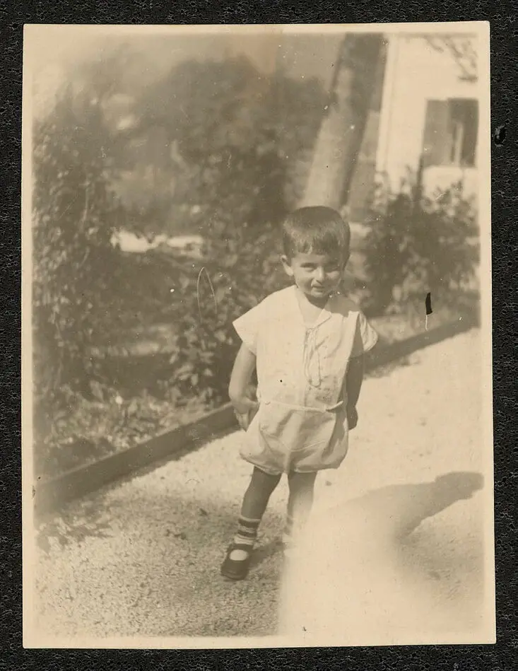 Bild på Porträtt av Otto Ullman framför växter 1927