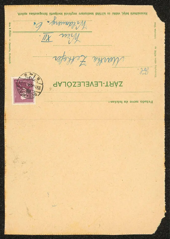 Brev från Stefan Böhm till Martha Böhm 1935-06-13