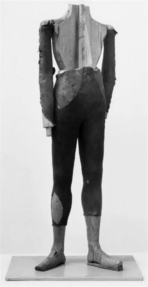 Mannekäng använd till uniform för spel modell år 1763, Hälsinge regemente.