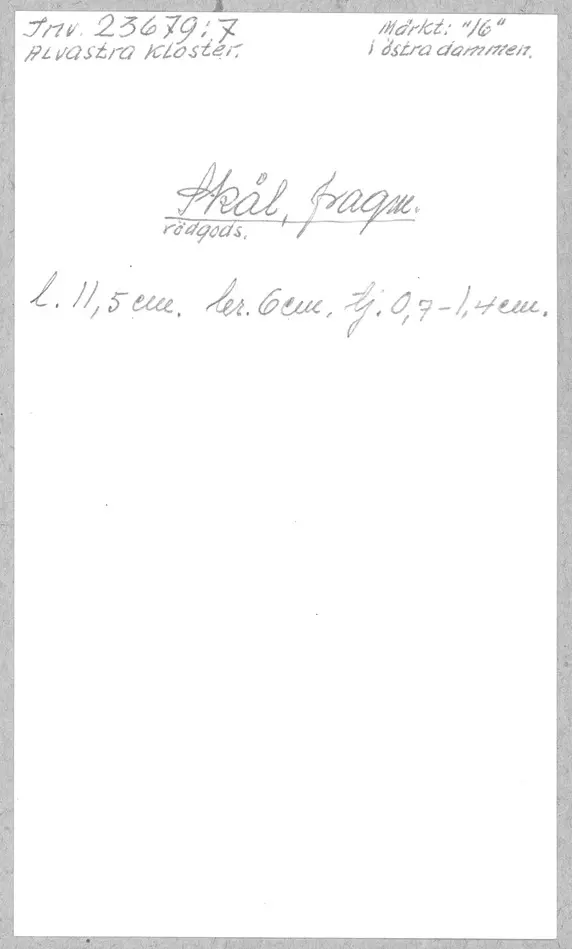 Bild på Skål, Kärl, Fragment