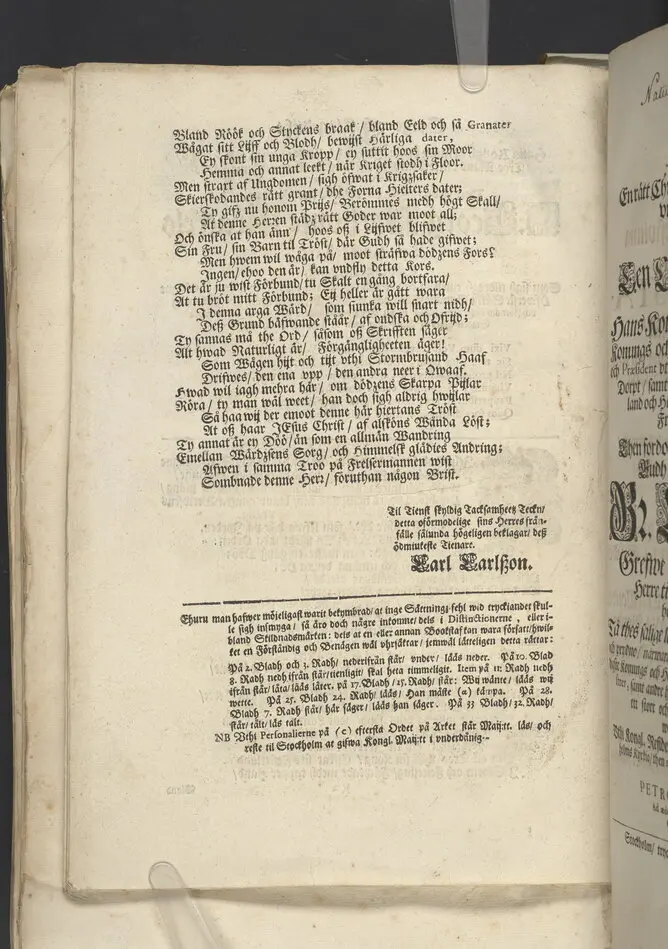 En trogen strids-mans, rätta affstedh ... Vthi en christeligh Lijk-predijkan öfwer kongl. maij:tz ... öfwerste öfwer Tawasthuus-lähns regemente infanterie ... Her Georg Anthoni Brakel, herre til Rochtell och Oddris ... den 4. januarii 1689 ... vthi Narfwens doom-kyrckia ... af Johanne Gezelio ... Tryckt i Åbo, af Johan Winter.