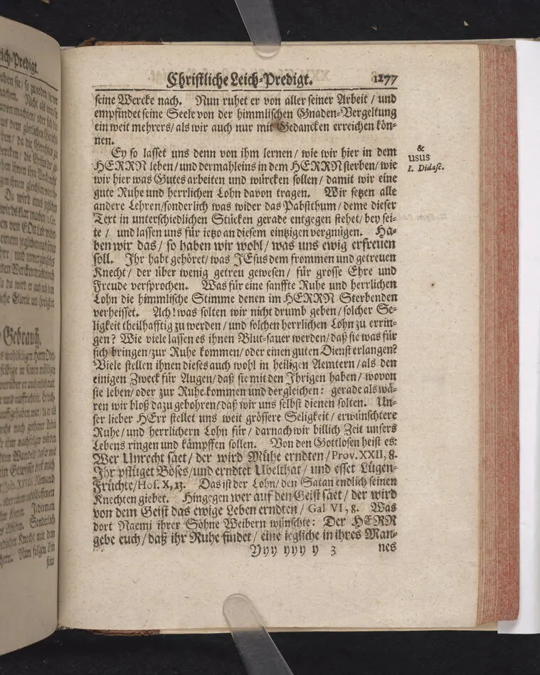 Frommer und getreuer Knechte Gottes seliger Todt/ sanffte Rast und herrlicher Lohn/ Bey Christlicher Leich-Bestatung Herr Johann Georg  Nicolai, weitberühmten Jcti, und Churfl. durchl. zu Sachsen ältesten Ober-consistorial- wie auch zu den Jülich- und Clevischen Successions-Sachen wohlbestellten Raths/ sel. am 25. Septemb. 1690. In der Kirchen zu St. Sophien aus Apoc. XIV, 13. erkläret.