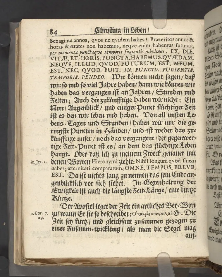Christina in Leben/ Christina in Tod! Das ist Frühe doch lieb-volle Segen-Letze/ trauer-benehmende Trost-Letz/ und hoffnungs-volle Glaubens-Letze/ der weyland wohl-ehrbarn und gross-ehren tugendreichen Frauen Fr. Christina Grönin, gebornen Scharen-Bergin, desz wohl-ehren-vesten, grosz-achtbaren auch wohl-fürnehmen Herren Werner Gröns/ vornehmen Kauf-und Handels-Herren in hiesiger Königl. Residenz-Stadt Stockholm Herz-geschätzen Ehe-Gattin/ als deren verblichener Leichnam den 8 Maj-Monats, laufenden 1698-sten Heil-Jahrs, in Maria Magdalena Kyrch bey so wohl hoher/ als sonst ungemeiner Versamlung/ zur sanfften Erden-Ruh gebracht wurde/ zu inniger Trost-fasung vorgestellet von Johann Jacob Leibniz/ der h. Schrifft D. der löbl. Teutsschen Gemeine Past. und Consist. Assess. Stockholm/ Gedrucht bey Henrich Keysern/ J.K.Maejest: und der Acad. in Ups. Buchdrucker