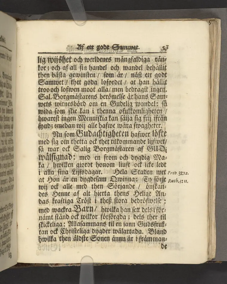 Gloriatio christiana, det är, en christelig berömelse af ett godt samwet. Hwilken den helige apostelen hafwer föreskrifwit; fordom kongl. may:ts tro-tienare ock Norkiöpings stads politie-borgmästare ... Carl Johansson altid älskat; och wid des jorde-färd uti en folckrijk församling den 23 febr. år 1708. allom christnom til efterdöme lemnat Petrus Asp ... Stockholm, tryckt, uti kongl. boktryckerie hos Joh. H. Werner, 1709.
