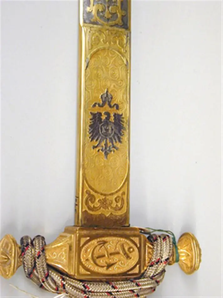 Stickert för amiral i kejserliga tyska marinen, 1900-talets början. Samhörande nr 5452-5453.