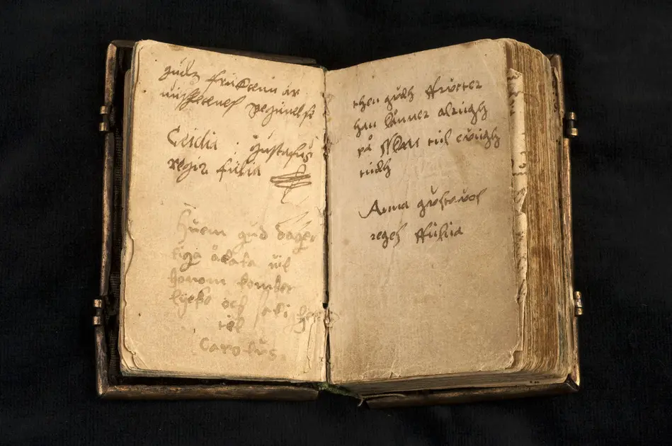 Bönbok, titel: "Någhra gudeligha böner utdragna aff then helga scrifft", tryckt hos Amund Laurentzon, Stockholm 1559.