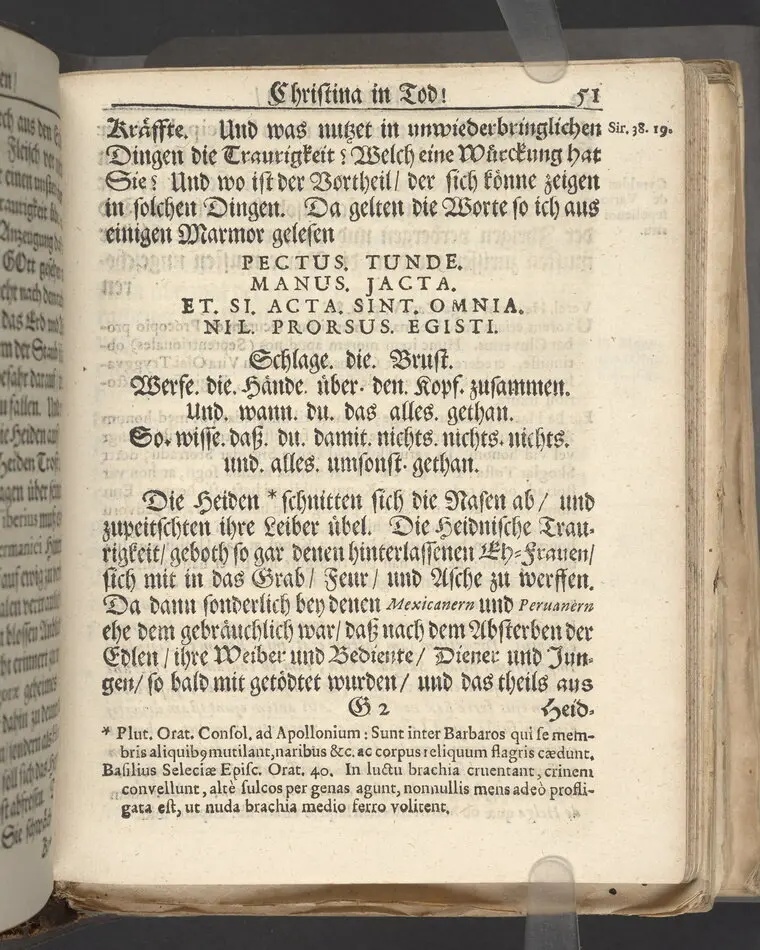 Christina in Leben/ Christina in Tod! Das ist Frühe doch lieb-volle Segen-Letze/ trauer-benehmende Trost-Letz/ und hoffnungs-volle Glaubens-Letze/ der weyland wohl-ehrbarn und gross-ehren tugendreichen Frauen Fr. Christina Grönin, gebornen Scharen-Bergin, desz wohl-ehren-vesten, grosz-achtbaren auch wohl-fürnehmen Herren Werner Gröns/ vornehmen Kauf-und Handels-Herren in hiesiger Königl. Residenz-Stadt Stockholm Herz-geschätzen Ehe-Gattin/ als deren verblichener Leichnam den 8 Maj-Monats, laufenden 1698-sten Heil-Jahrs, in Maria Magdalena Kyrch bey so wohl hoher/ als sonst ungemeiner Versamlung/ zur sanfften Erden-Ruh gebracht wurde/ zu inniger Trost-fasung vorgestellet von Johann Jacob Leibniz/ der h. Schrifft D. der löbl. Teutsschen Gemeine Past. und Consist. Assess. Stockholm/ Gedrucht bey Henrich Keysern/ J.K.Maejest: und der Acad. in Ups. Buchdrucker