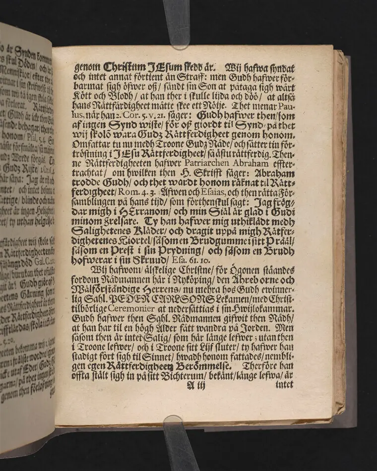 Senii gravamen, solamen & conamen, eller ålderdomens brist, tröst och plicht, i en christelig lijk-predikan ... vthi Nyköpingz stora kyrkio på palm-söndagen, anno 1690. Tå ... handelsmannens och rådmannens i Nyköping, Herr Petter Carlszons, jordiska hydda ... förlåten blef ... förklarat af Magno J. Melandro ... Stockholm, tryckt hoos Joh. Georg Eberdt.