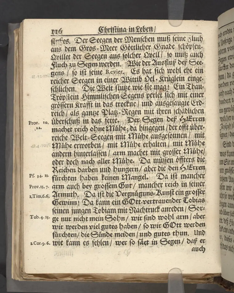 Christina in Leben/ Christina in Tod! Das ist Frühe doch lieb-volle Segen-Letze/ trauer-benehmende Trost-Letz/ und hoffnungs-volle Glaubens-Letze/ der weyland wohl-ehrbarn und gross-ehren tugendreichen Frauen Fr. Christina Grönin, gebornen Scharen-Bergin, desz wohl-ehren-vesten, grosz-achtbaren auch wohl-fürnehmen Herren Werner Gröns/ vornehmen Kauf-und Handels-Herren in hiesiger Königl. Residenz-Stadt Stockholm Herz-geschätzen Ehe-Gattin/ als deren verblichener Leichnam den 8 Maj-Monats, laufenden 1698-sten Heil-Jahrs, in Maria Magdalena Kyrch bey so wohl hoher/ als sonst ungemeiner Versamlung/ zur sanfften Erden-Ruh gebracht wurde/ zu inniger Trost-fasung vorgestellet von Johann Jacob Leibniz/ der h. Schrifft D. der löbl. Teutsschen Gemeine Past. und Consist. Assess. Stockholm/ Gedrucht bey Henrich Keysern/ J.K.Maejest: und der Acad. in Ups. Buchdrucker
