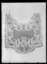 Handhästtäcke, ur en svit om 30 st med svenska riksvapnet och Karl XI:snamnchiffer.
