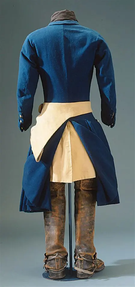 Höger kragstövel buren av Karl XII vid Fredrikshald den 30 november 1718.