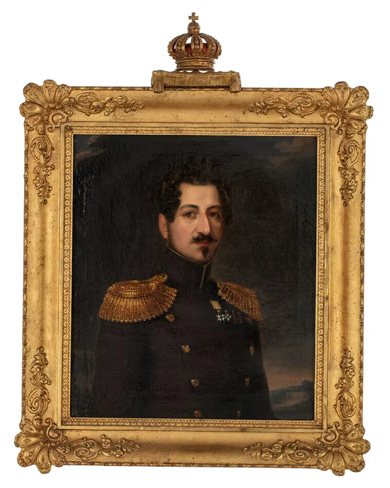 Bild på Porträtt av Oskar I, utfört av konstnären Erik Wahlbergson 1844.