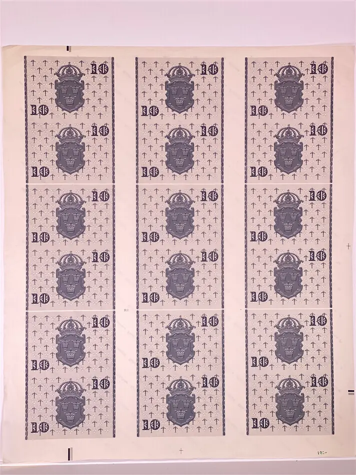 Bild på 10-kronorsssedel med tryckår 1940-1962