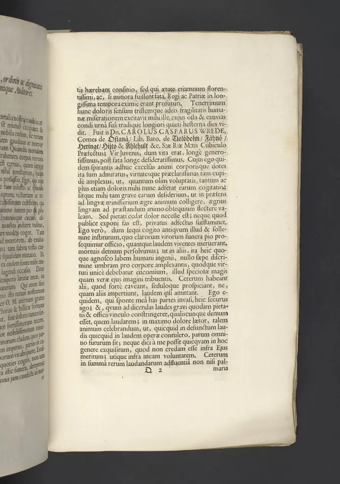 Justa parentalia piis manibus...Caroli Casparis Wrede,...oratione funebri potridie exsequiarum d.4. Cal. Dec. Anni 1701 in Acad. Usal. aud. Gust. maj. exhibita a Johanne Arnido Belmanno.