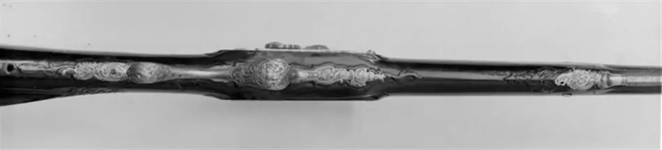 Flintlåsbössa, Jacob Nussbaum, Stockholm, 1780-talet, låset ändrat till slaglås.