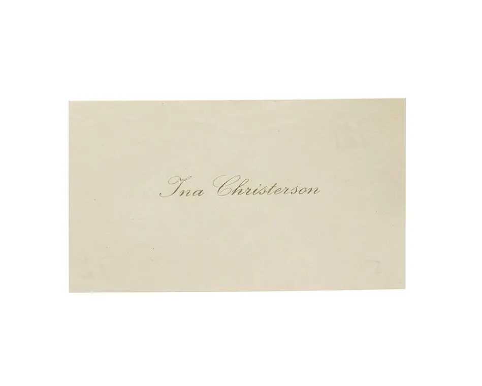 Visitkort från Ina Christerson