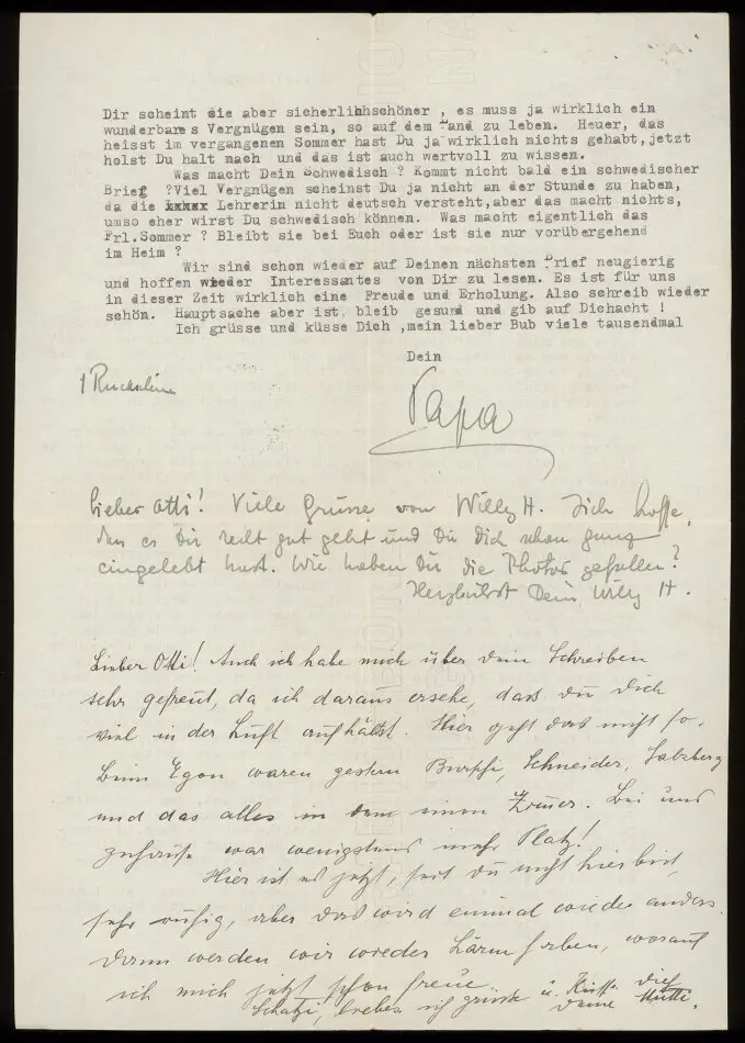 Brev från Elise och Josef Ullmann 1939-02-17